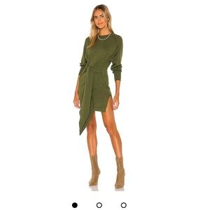 Lovers + Friends Elana Mini Dress in Olive Green
